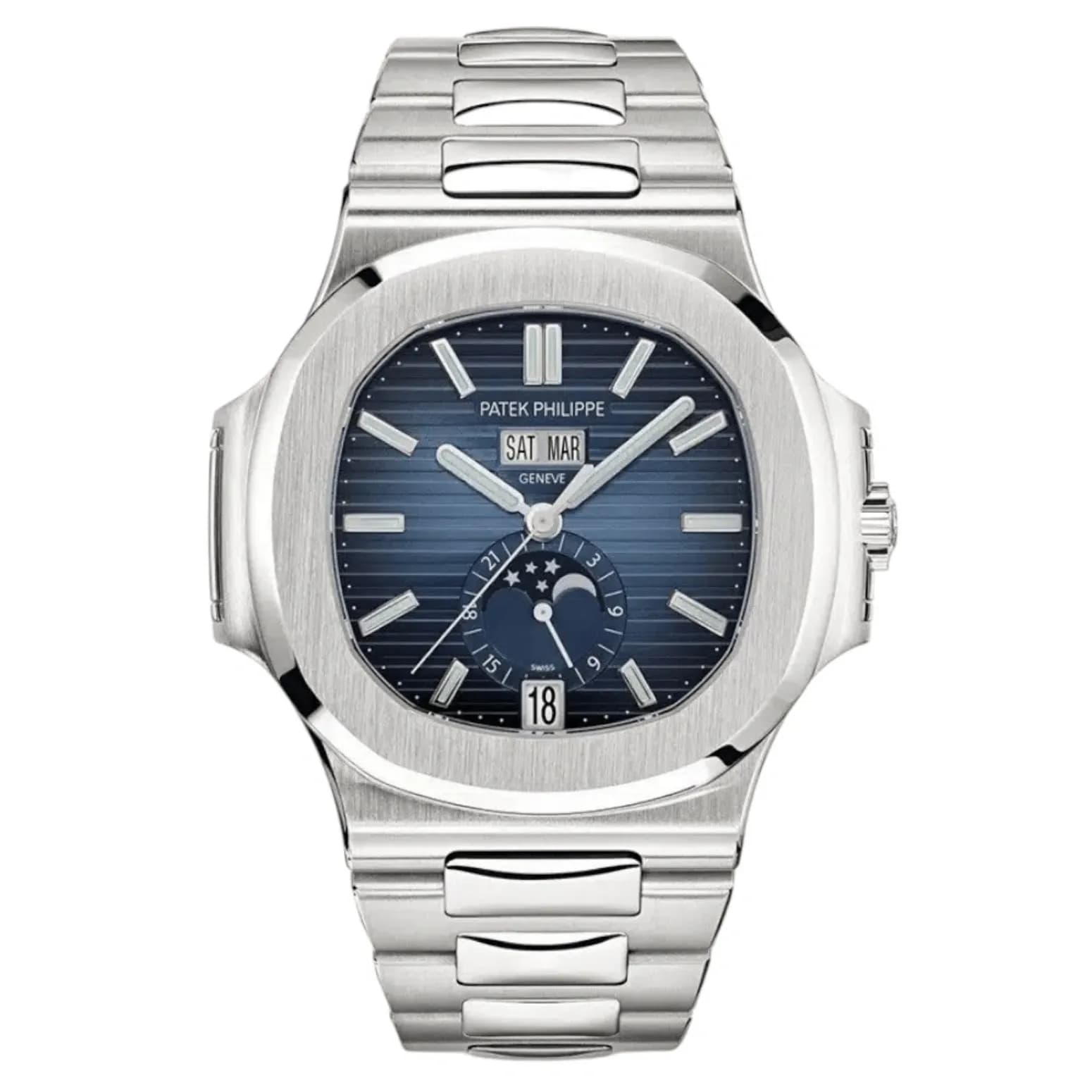 Patek Philippe Nautilus 5726/1A Blue Dial Watch – Front View