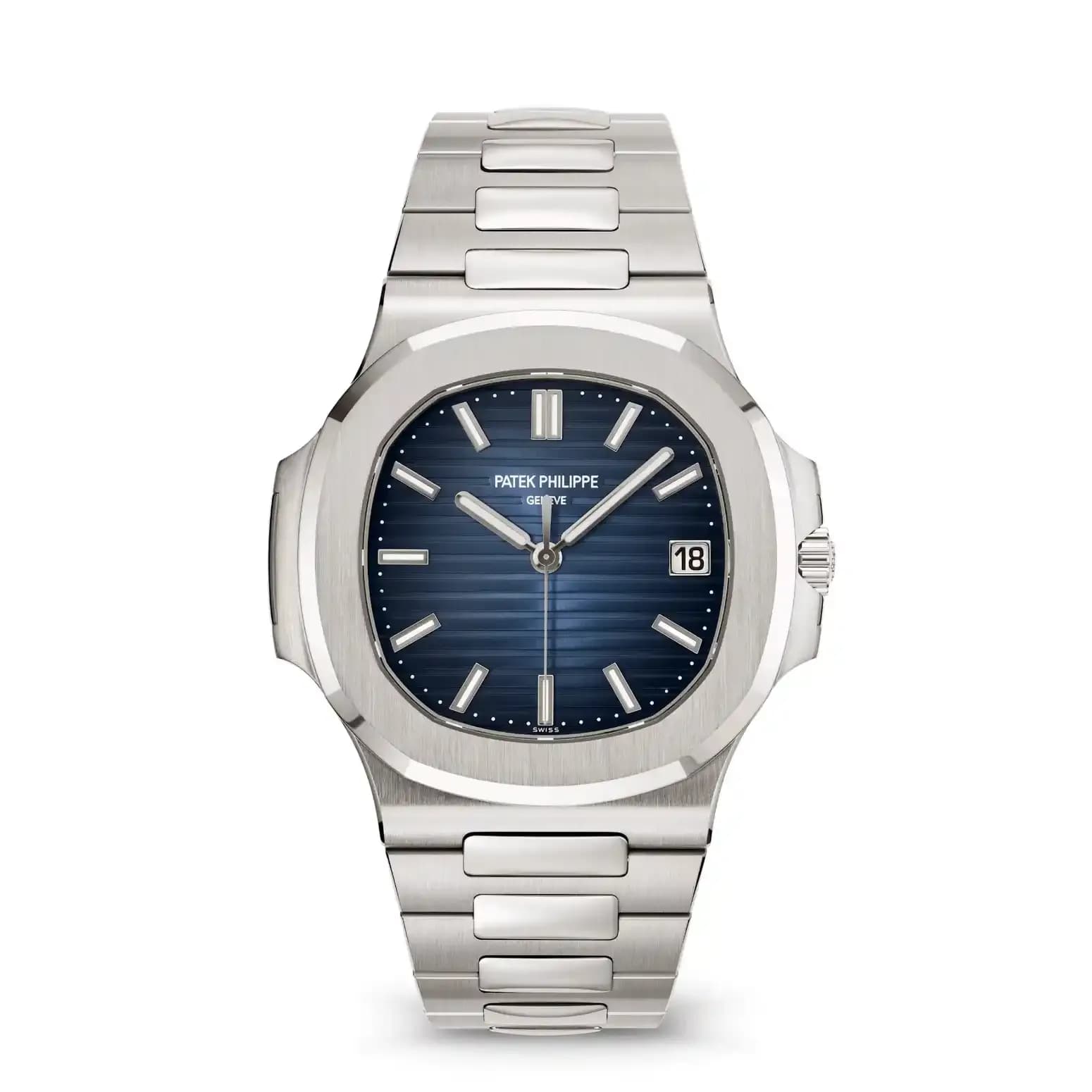 Patek Philippe Nautilus 5811/1G Blue Dial White Gold Watch – Front View