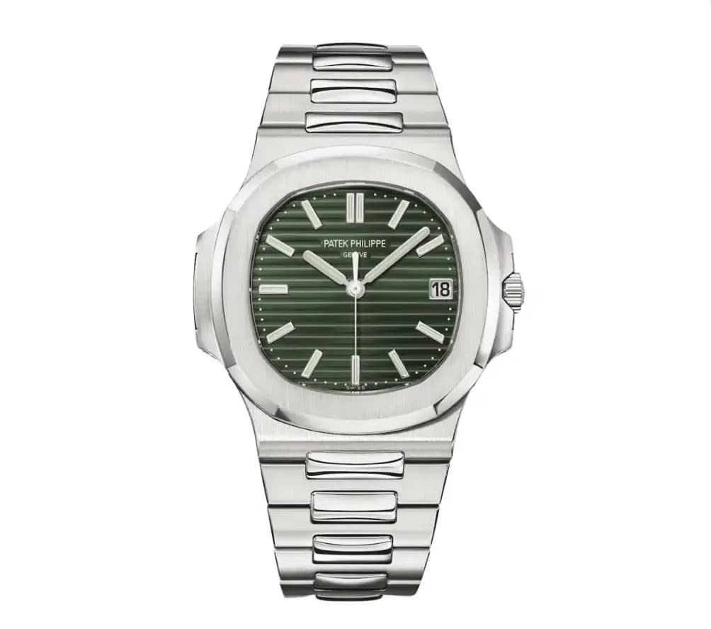 Patek Philippe Nautilus 5811/1G Olive Green Dial Luxury Watch – Front View