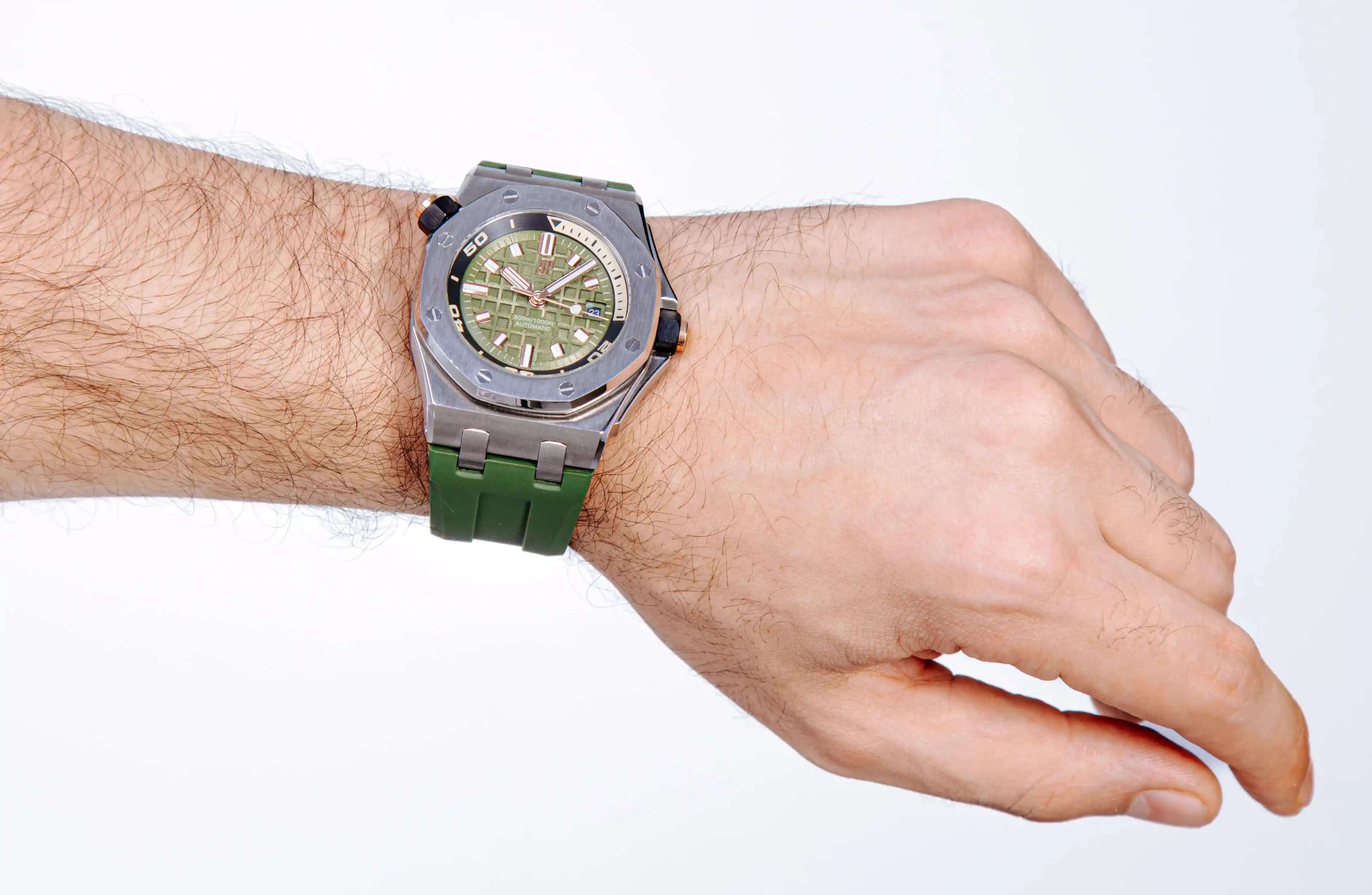 Audemars Piguet Royal Oak Offshore Olive Green Dial – Rubber Strap