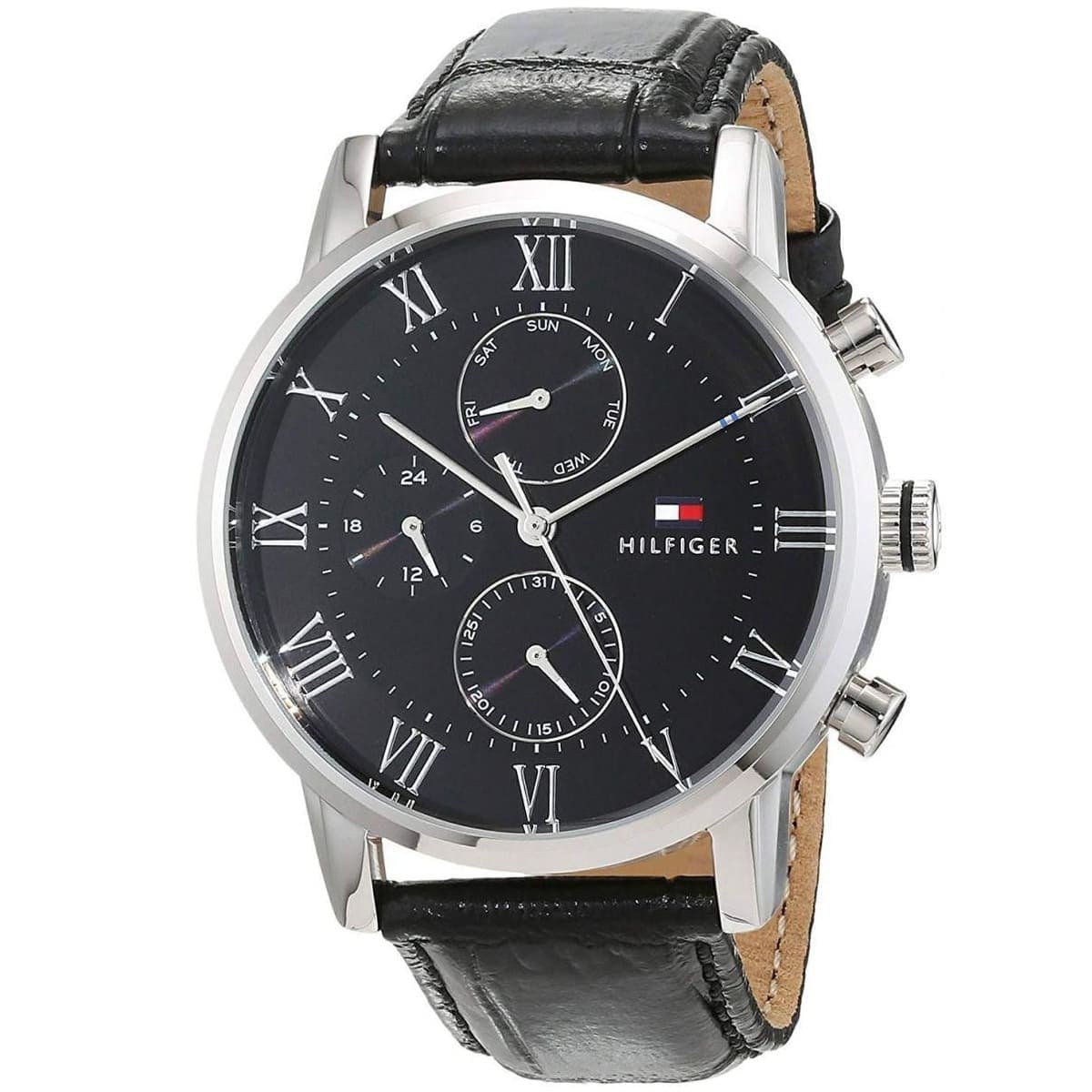 Black dial close-up – Tommy Hilfiger 1791401 face