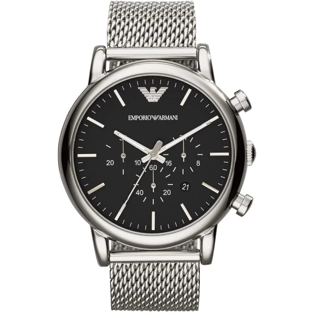 Emporio Armani AR1808 silver watch front view