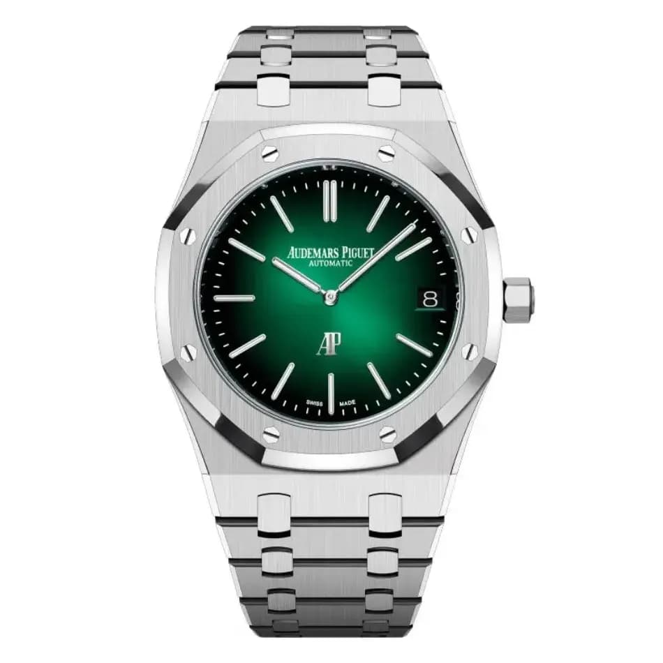 Royal Oak Green Sunburst Dial – Front View